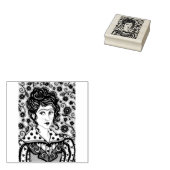 VROUW, GOTHIC PORTRAIT RUBBER STAMP 	RUBBERSTEMPEL (Gestempeld)