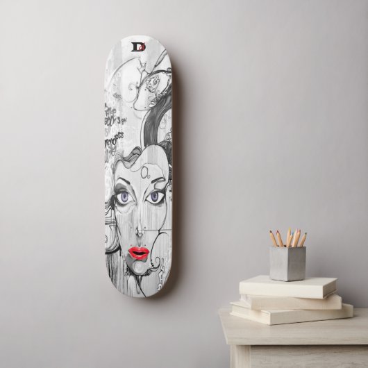 Vrouw Graffiti Street Art Dd Brand Skateboard (Muurkunst)