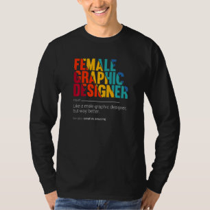 Vrouw Grafische ontwerper Definitie Typografiebaan T-shirt