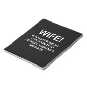 Vrouw Grappige Typografie Vrouw Notitieblok (Gedraaid)