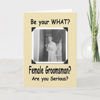 Vrouw Groomsman? Groomsmaid? Kaart
