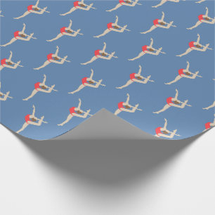 Vrouw Gymnast Cadeaupapier