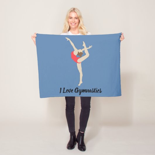 Vrouw Gymnast Fleece Deken (In situ)