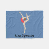 Vrouw Gymnast Fleece Deken (Voorkant (Horizontaal))