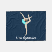 Vrouw Gymnast Fleece Deken (Voorkant (Horizontaal))