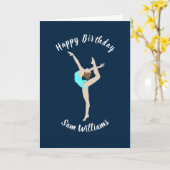 Vrouw Gymnast Kaart (Gele Bloem)