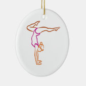 Vrouw Gymnast Keramisch Ornament (Rechts)