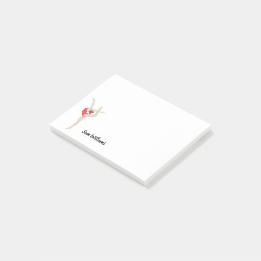 Vrouw Gymnast Post-it® Notes (Schuin)