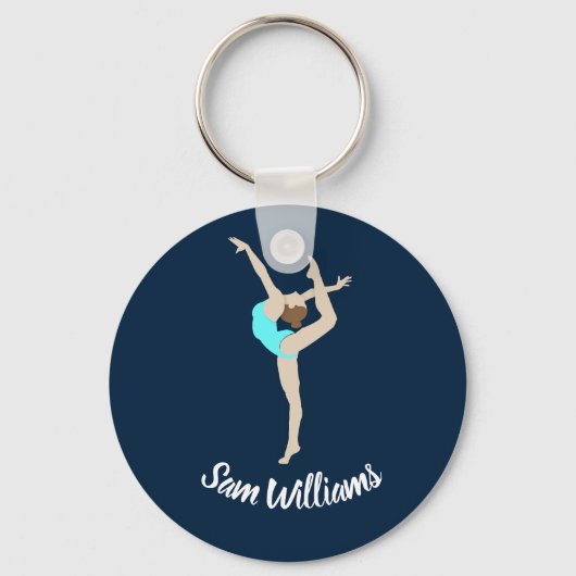 Vrouw Gymnast Sleutelhanger (Voorkant)