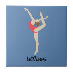 Vrouw Gymnast Tegeltje