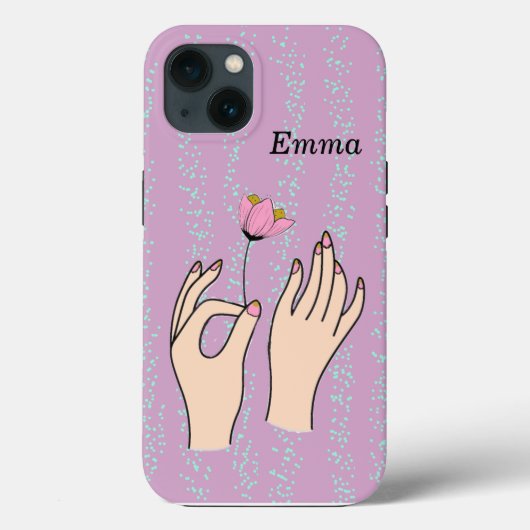 Vrouw Handen in Lavender Case-Mate iPhone Case (Achterkant)