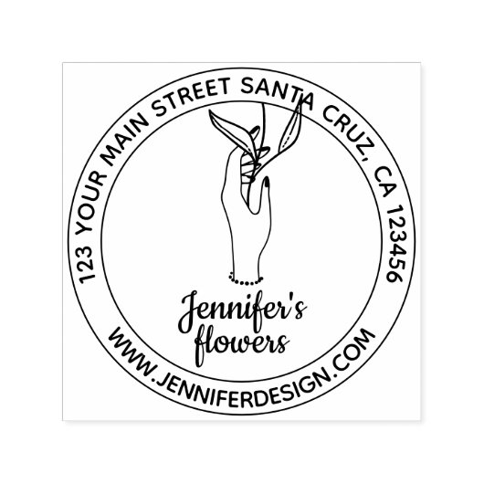 Vrouw Handhand Ventilator Zelfinktende Stempel (Design)