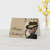   vrouw Happy Birthday Kaart 1 (Gele Bloem)