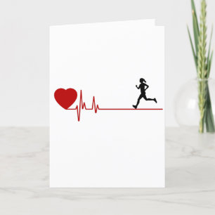 Vrouw Hardlopen Workout Hartslag Kaart voor Runner