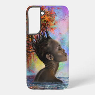 Vrouw herfst schilderij samsung galaxy hoesje