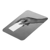 Vrouw Holding Kaart Magneet (Linkerzijde)