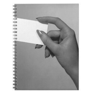 Vrouw Holding-kaart Notitieboek