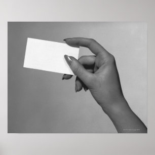 Vrouw Holding Kaart Poster