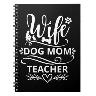 Vrouw Hond Moeder Leraar Grappige Hond Liefhebbers Notitieboek