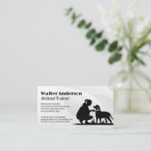Vrouw Hondentrainer | Dierenservices Visitekaartje (Staand voorkant)