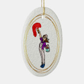 Vrouw House Painter Brown Ornament (Rechts)