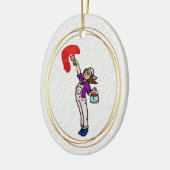 Vrouw House Painter Brown Ornament (Links)