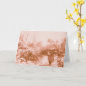 Vrouw Houten Gatherer Kaart (Gele Bloem)