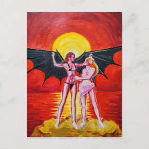 Vrouw Icarus Briefkaart