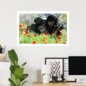 Vrouw IDF in Camouflage Poster (Thuiskantoor)