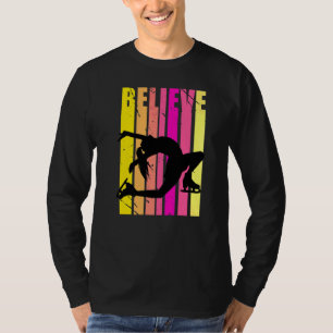 Vrouw ijsschaatscultuur op ijsdanseringsda t-shirt