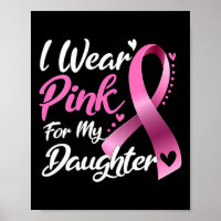 Vrouw Ik Draag roze voor mijn dochter borstkanker.
