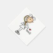 Vrouw Ik hou van tennispapier servetten (Hoek)