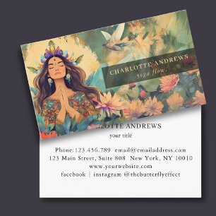 Vrouw Illustratie Energie Genezer Reiki Spirituel Visitekaartje