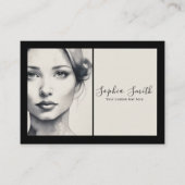 Vrouw Illustratie Portret Waterverf Visitekaartje (Voorkant)