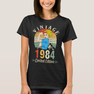 Vrouw in 1984 38 jaar oud t-shirt