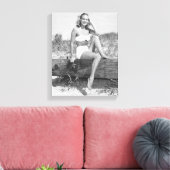 Vrouw in Bikini Canvas Afdruk (Insitu (Woonkamer))