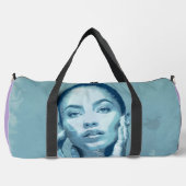 "Vrouw in blauw" Premium Canvas Plunjezak (Voorkant)