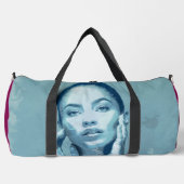 "Vrouw in blauw" Premium Canvas Plunjezak (Voorkant)