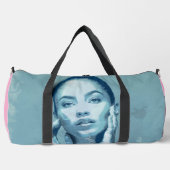 "Vrouw in blauw" Premium Canvas Plunjezak (Voorkant)