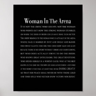 Vrouw in de arena poster