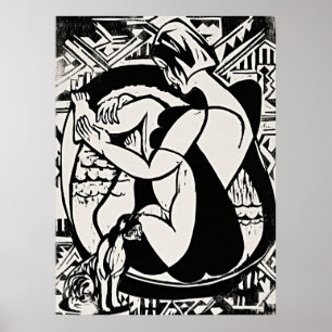 Vrouw in de badkuip door Ernst Ludwig Kirchner Poster