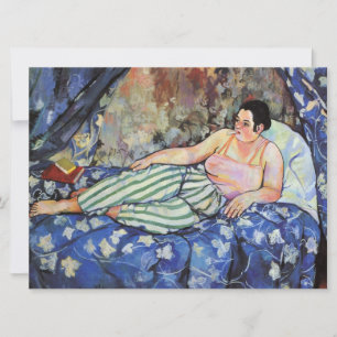 Vrouw in de blauwe slaapkamer (van Suzanne Valadon Kaart