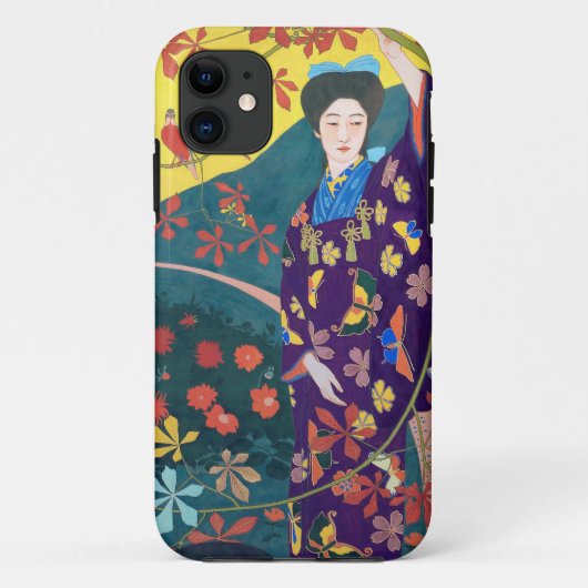 Vrouw in de Bloertuin, Goyō Hashiguchi Case-Mate iPhone Case (Achterkant)