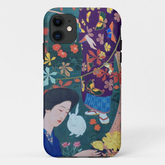 Vrouw in de Bloertuin, Goyō Hashiguchi Case-Mate iPhone Case (Achterkant)