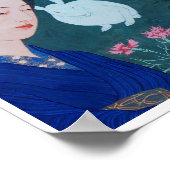 Vrouw in de Bloertuin, Goyō Hashiguchi Poster (Hoek)