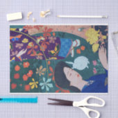 Vrouw in de Bloertuin, Goyō Hashiguchi Tissuepapier (Craft)