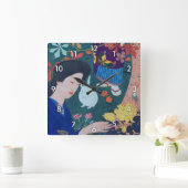 Vrouw in de Bloertuin, Goyō Hashiguchi Vierkante Klok (Huis)