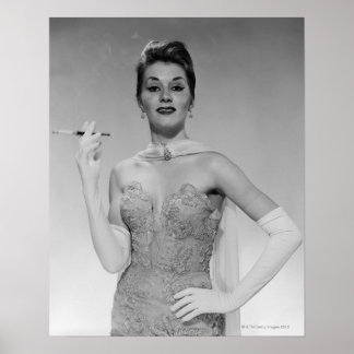 Vrouw in de dress poster