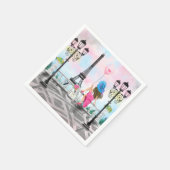  vrouw in de Eiffeltoren Servet (Hoek)