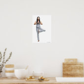 Vrouw in de positie van yoga poster (Keuken)